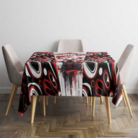 Canada Day Tablecloth The Forest Moose and Maple Leaves-Haida Pattern