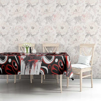 Canada Day Tablecloth The Forest Moose and Maple Leaves-Haida Pattern