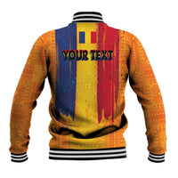 Personalized Romania Flag Day Baseball Jacket Traditional Pattern Royal Style