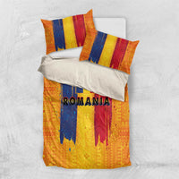 Personalized Romania Flag Day Bedding Set Traditional Pattern Royal Style