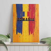 Personalized Romania Flag Day Canvas Wall Art Traditional Pattern Royal Style