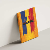 Personalized Romania Flag Day Canvas Wall Art Traditional Pattern Royal Style