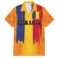 Personalized Romania Flag Day Hawaiian Shirt Traditional Pattern Royal Style