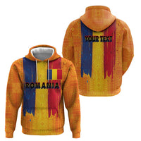 Personalized Romania Flag Day Hoodie Traditional Pattern Royal Style