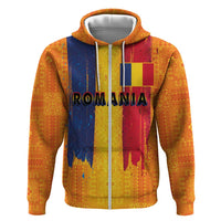 Personalized Romania Flag Day Hoodie Traditional Pattern Royal Style