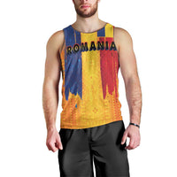 Personalized Romania Flag Day Men Tank Top Traditional Pattern Royal Style
