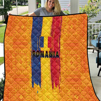 Personalized Romania Flag Day Quilt Traditional Pattern Royal Style