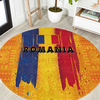 Personalized Romania Flag Day Round Carpet Traditional Pattern Royal Style