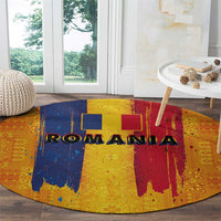 Personalized Romania Flag Day Round Carpet Traditional Pattern Royal Style