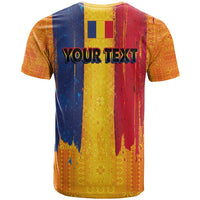 Personalized Romania Flag Day T Shirt Traditional Pattern Royal Style