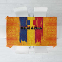 Personalized Romania Flag Day Tablecloth Traditional Pattern Royal Style