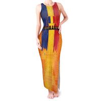 Personalized Romania Flag Day Tank Maxi Dress Traditional Pattern Royal Style