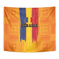 Personalized Romania Flag Day Tapestry Traditional Pattern Royal Style