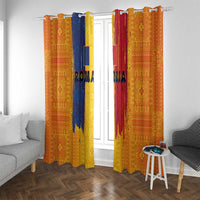 Personalized Romania Flag Day Window Curtain Traditional Pattern Royal Style