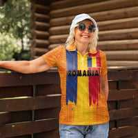 Personalized Romania Flag Day Women Polo Shirt Traditional Pattern Royal Style