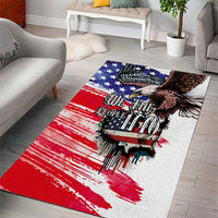 The United States Independence Day Area Rug We The People Watercolor Style