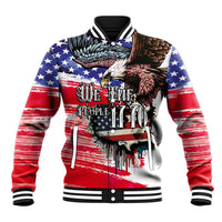 The United States Independence Day Baseball Jacket We The People Watercolor Style