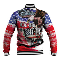 The United States Independence Day Baseball Jacket We The People Watercolor Style