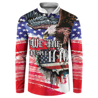 The United States Independence Day Button Sweatshirt We The People Watercolor Style