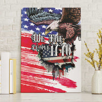 The United States Independence Day Canvas Wall Art We The People Watercolor Style