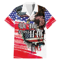 The United States Independence Day Family Matching Mermaid Dress and Hawaiian Shirt We The People Watercolor Style