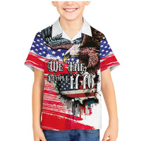 The United States Independence Day Family Matching Mermaid Dress and Hawaiian Shirt We The People Watercolor Style