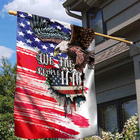 The United States Independence Day Garden Flag We The People Watercolor Style