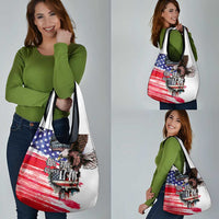 The United States Independence Day Grocery Bag We The People Watercolor Style