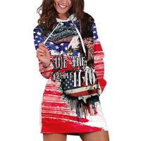 The United States Independence Day Hoodie Dress We The People Watercolor Style