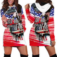 The United States Independence Day Hoodie Dress We The People Watercolor Style