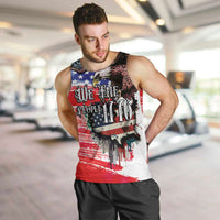 The United States Independence Day Men Tank Top We The People Watercolor Style
