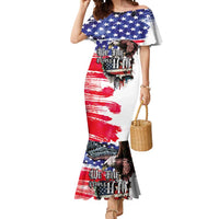 The United States Independence Day Mermaid Dress We The People Watercolor Style