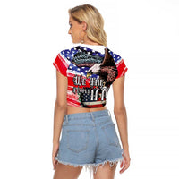 The United States Independence Day Raglan Cropped T Shirt We The People Watercolor Style