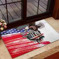 The United States Independence Day Rubber Doormat We The People Watercolor Style