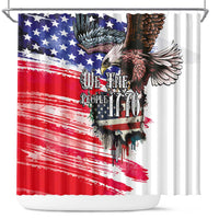 The United States Independence Day Shower Curtain We The People Watercolor Style