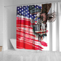 The United States Independence Day Shower Curtain We The People Watercolor Style