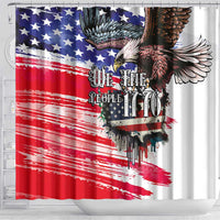 The United States Independence Day Shower Curtain We The People Watercolor Style