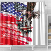 The United States Independence Day Shower Curtain We The People Watercolor Style