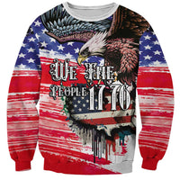 The United States Independence Day Sweatshirt We The People Watercolor Style