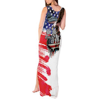 The United States Independence Day Tank Maxi Dress We The People Watercolor Style