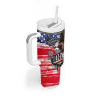 The United States Independence Day Tumbler With Handle We The People Watercolor Style