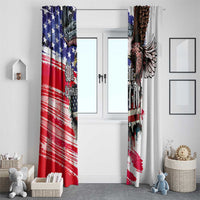 The United States Independence Day Window Curtain We The People Watercolor Style