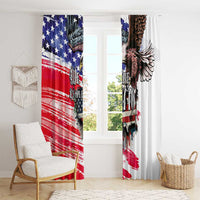 The United States Independence Day Window Curtain We The People Watercolor Style