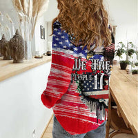 The United States Independence Day Women Casual Shirt We The People Watercolor Style