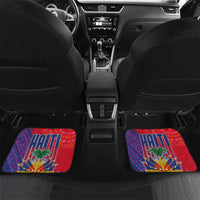 Haiti National Emblem Car Mats Dashiki and Polynesian Pattern