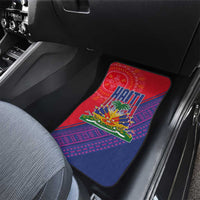 Haiti National Emblem Car Mats Dashiki and Polynesian Pattern