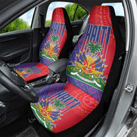 Haiti National Emblem Car Seat Cover Dashiki and Polynesian Pattern