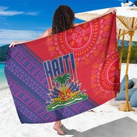 Haiti National Emblem Sarong Dashiki and Polynesian Pattern