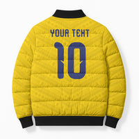 Colombia National Football Custom Bomber Puffer Jacket Glory 2026 Inspired Sombrero Vueltiao