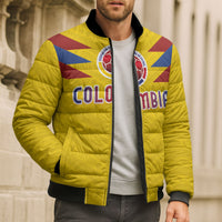Colombia National Football Custom Bomber Puffer Jacket Glory 2026 Inspired Sombrero Vueltiao